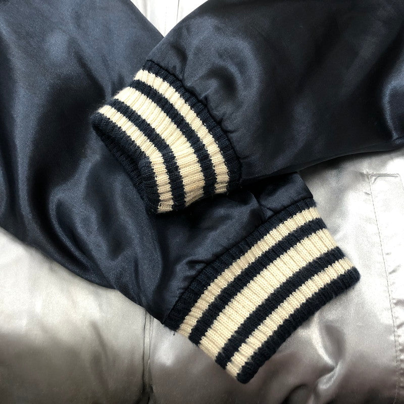 【中古品】【メンズ】 マジェスティック 90`S YANKEES ブルゾン ヤンキース キルティングライナー ナイロン スタジャン 145-240501-tk-4-tei サイズ：M カラー：ネイビー 万代Net店