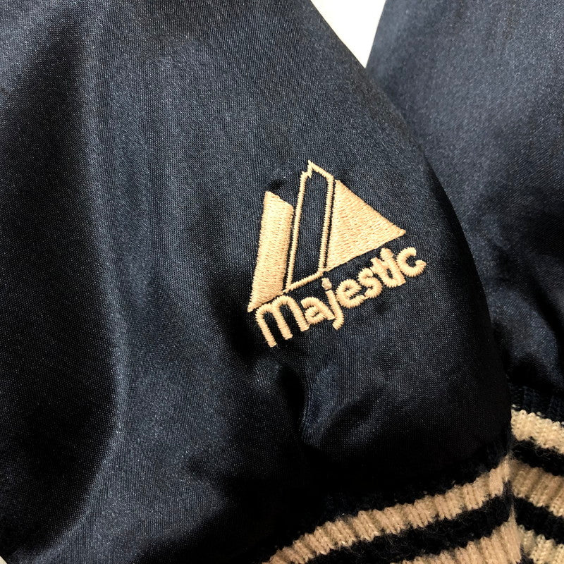 【中古品】【メンズ】 マジェスティック 90`S YANKEES ブルゾン ヤンキース キルティングライナー ナイロン スタジャン 145-240501-tk-4-tei サイズ：M カラー：ネイビー 万代Net店