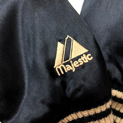 【中古品】【メンズ】 マジェスティック 90`S YANKEES ブルゾン ヤンキース キルティングライナー ナイロン スタジャン 145-240501-tk-4-tei サイズ：M カラー：ネイビー 万代Net店