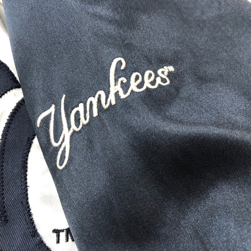 【中古品】【メンズ】 マジェスティック 90`S YANKEES ブルゾン ヤンキース キルティングライナー ナイロン スタジャン 145-240501-tk-4-tei サイズ：M カラー：ネイビー 万代Net店