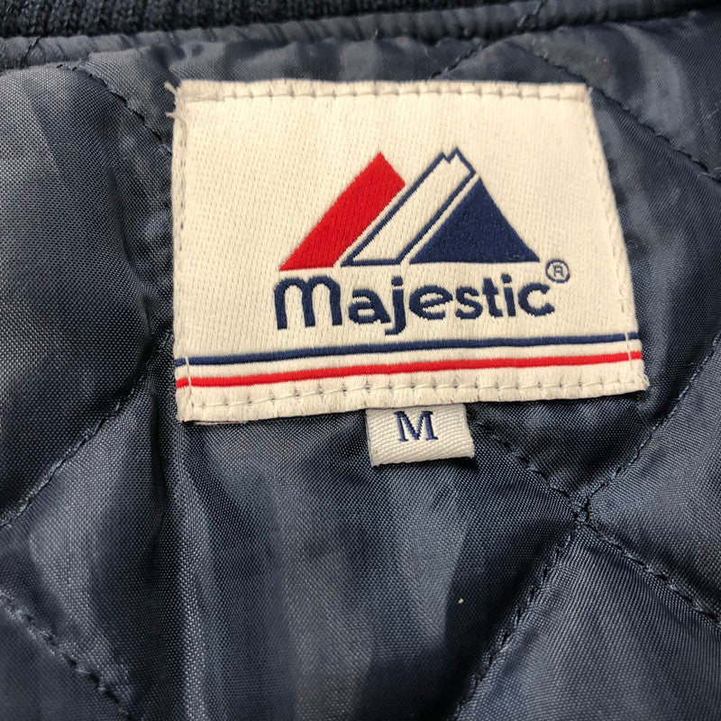 【中古品】【メンズ】 マジェスティック 90`S YANKEES ブルゾン ヤンキース キルティングライナー ナイロン スタジャン 145-240501-tk-4-tei サイズ：M カラー：ネイビー 万代Net店