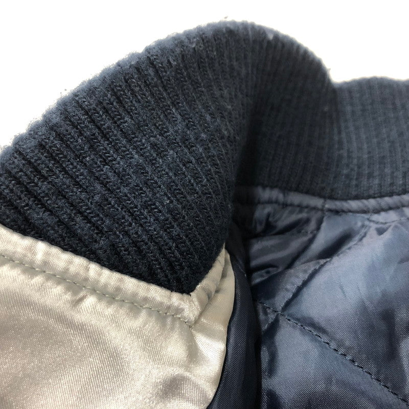 【中古品】【メンズ】 マジェスティック 90`S YANKEES ブルゾン ヤンキース キルティングライナー ナイロン スタジャン 145-240501-tk-4-tei サイズ：M カラー：ネイビー 万代Net店