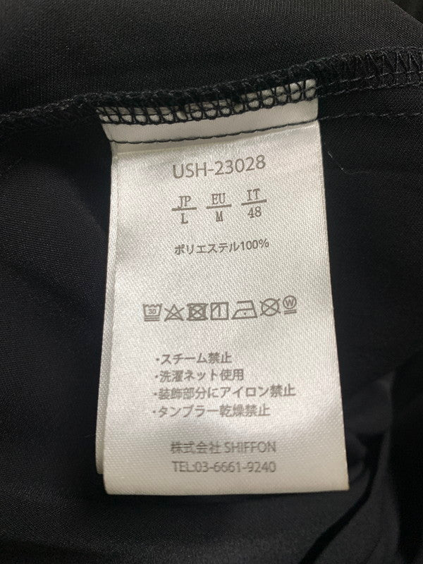 【中古品】【メンズ】 1PIU1UGUALE3 RELAX ウノ ピゥ ウノ ウグァーレ トレ リラックス BACK LOGO SHIRT ブラック ロゴ シャツ 半袖 ショートスリーブ 140-260922-hu-38-min サイズ：L カラー：ブラック 万代Net店