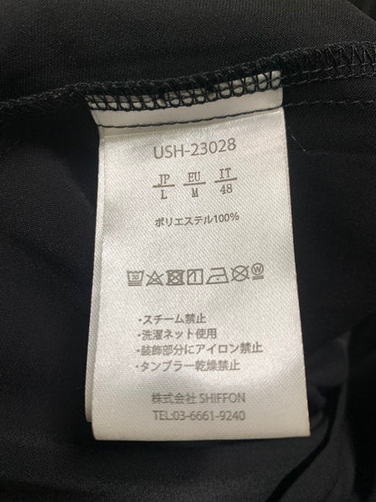 【中古品】【メンズ】 1PIU1UGUALE3 RELAX ウノ ピゥ ウノ ウグァーレ トレ リラックス BACK LOGO SHIRT ブラック ロゴ シャツ 半袖 ショートスリーブ 140-260922-hu-38-min サイズ：L カラー：ブラック 万代Net店