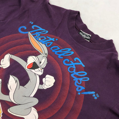 【中古品】【メンズ】 MOVIE WORLD ムービーワールド 90S LOONEY TUNES BUGS BUNNY TEE ルーニーテューンズ バッグスバニー 半袖Tシャツ トップス 146-260517-hn-02-fur サイズ：M カラー：パープル 万代Net店