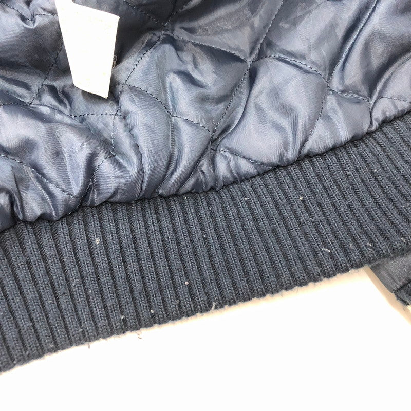 【中古品】【メンズ】 マジェスティック 90`S YANKEES ブルゾン ヤンキース キルティングライナー ナイロン スタジャン 145-240501-tk-4-tei サイズ：M カラー：ネイビー 万代Net店