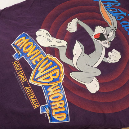 【中古品】【メンズ】 MOVIE WORLD ムービーワールド 90S LOONEY TUNES BUGS BUNNY TEE ルーニーテューンズ バッグスバニー 半袖Tシャツ トップス 146-260517-hn-02-fur サイズ：M カラー：パープル 万代Net店