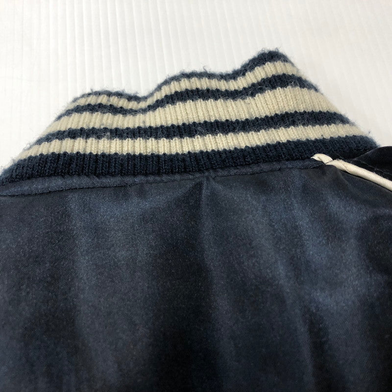 【中古品】【メンズ】 マジェスティック 90`S YANKEES ブルゾン ヤンキース キルティングライナー ナイロン スタジャン 145-240501-tk-4-tei サイズ：M カラー：ネイビー 万代Net店