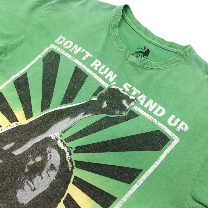 【現状渡し品】【メンズ】 ZION ザイオン BOB MARLEY "DON'T RUN STAND UP" S/S TEE ボブ・マーリー プリント 半袖Tシャツ トップス 146-260802-hn-07-fur サイズ：M カラー：マルチカラー 万代Net店