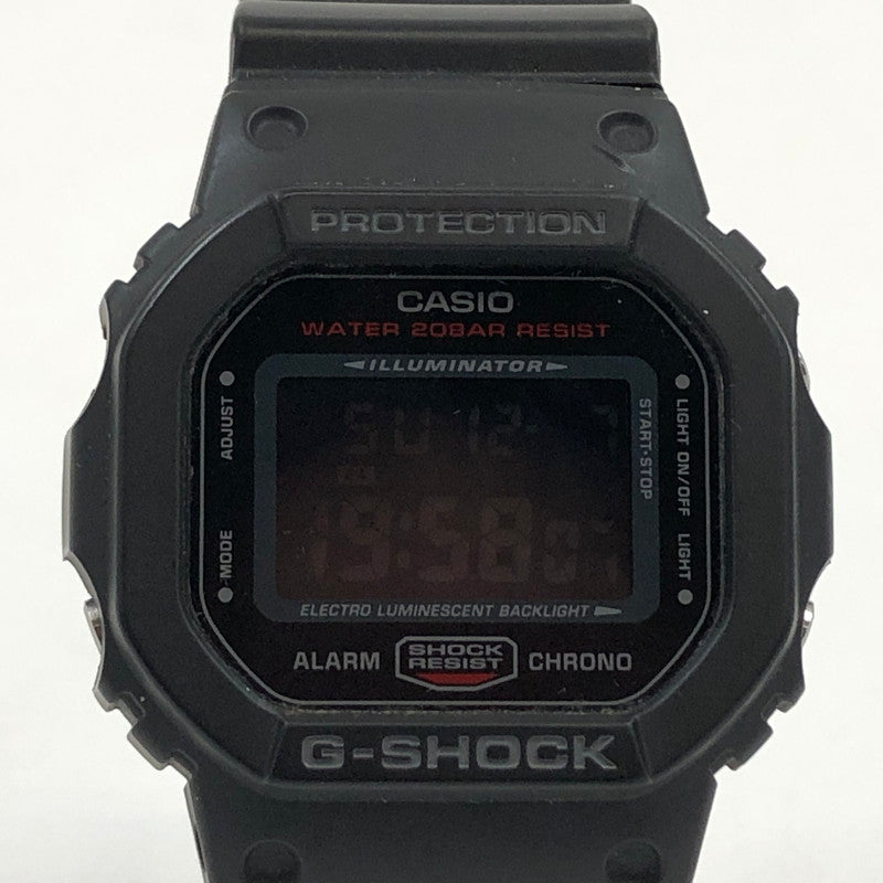 【中古品】【メンズ】 G-SHOCK ジーショック DW-5600HR-1 クォーツ デジタル 腕時計 196-251207-hn-06-fur カラー：ブラック/レッド 万代Net店