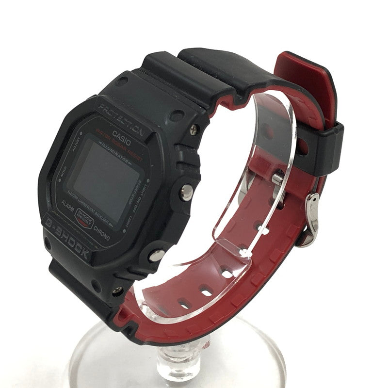 【中古品】【メンズ】 G-SHOCK ジーショック DW-5600HR-1 クォーツ デジタル 腕時計 196-251207-hn-06-fur カラー：ブラック/レッド 万代Net店
