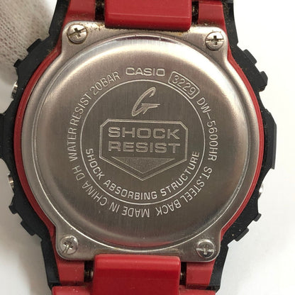 【中古品】【メンズ】 G-SHOCK ジーショック DW-5600HR-1 クォーツ デジタル 腕時計 196-251207-hn-06-fur カラー：ブラック/レッド 万代Net店