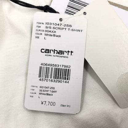 【中古美品】【メンズ/レディース】 CARHARTT WIP カーハート S/S SCRIPT T-SHIRT I031047 スクリプト 半袖Tシャツ トップス 142-260517-hn-04-fur サイズ：L カラー：ホワイト 万代Net店
