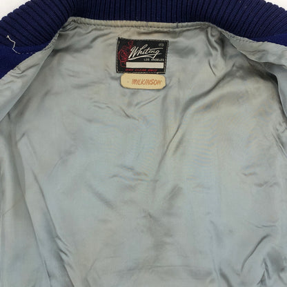 【中古品】【メンズ】 WHITING ホワイティング STADIUM JACKET 推定60-70S スタジアムジャケット スタジャン ブルゾン アウター 146-261026-hn-09-fur サイズ：S カラー：ネイビー/イエロー 万代Net店
