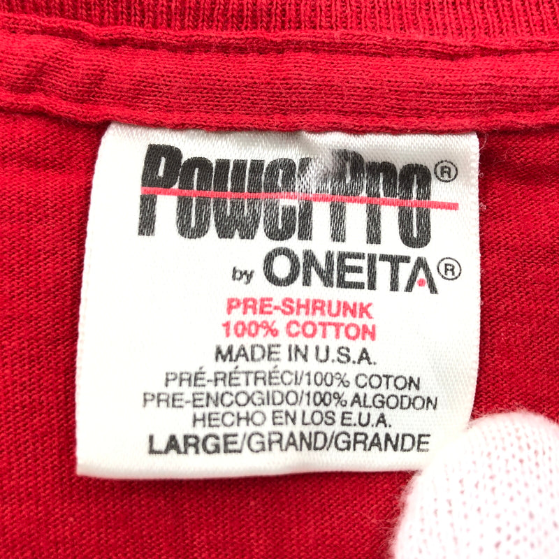 【中古品】【メンズ】 POWERPRO BY ONEITA パワープロ バイ オニータ SPEED TOUR S/S TEE スピード ツアー 半袖Tシャツ トップス 146-260803-hn-01-fur サイズ：L カラー：レッド 万代Net店