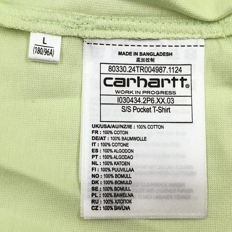 【中古美品】【メンズ/レディース】 CARHARTT WIP カーハート S/S POCKET T-SHIRT I030434 ポケット付き 半袖Tシャツ トップス 142-260517-hn-05-fur サイズ：L カラー：グリーン 万代Net店