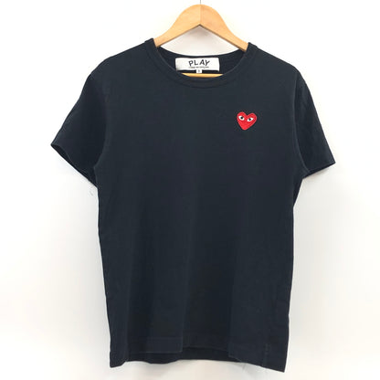 【中古品】【メンズ】 PLAY COMME des GARCONS プレイコムデギャルソン HEART S/S TEE AX-T108 ハート 半袖Tシャツ トップス 140-260805-hn-02-fur サイズ：S カラー：ブラック 万代Net店