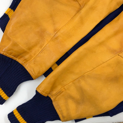 【中古品】【メンズ】 WHITING ホワイティング STADIUM JACKET 推定60-70S スタジアムジャケット スタジャン ブルゾン アウター 146-261026-hn-09-fur サイズ：S カラー：ネイビー/イエロー 万代Net店