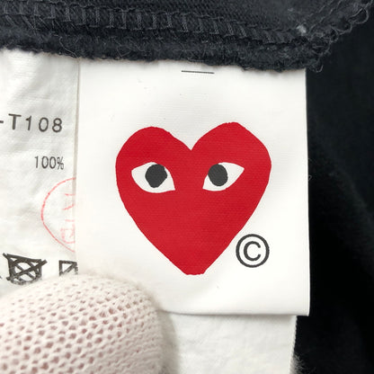 【中古品】【メンズ】 PLAY COMME des GARCONS プレイコムデギャルソン HEART S/S TEE AX-T108 ハート 半袖Tシャツ トップス 140-260805-hn-02-fur サイズ：S カラー：ブラック 万代Net店