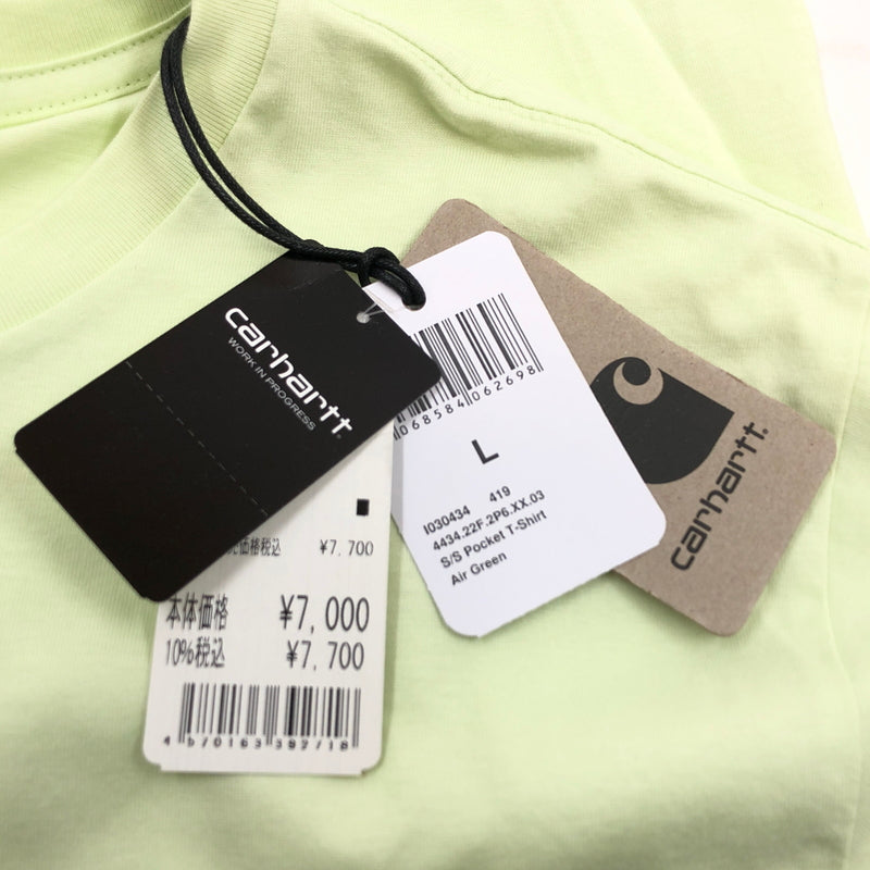 【中古美品】【メンズ/レディース】 CARHARTT WIP カーハート S/S POCKET T-SHIRT I030434 ポケット付き 半袖Tシャツ トップス 142-260517-hn-05-fur サイズ：L カラー：グリーン 万代Net店