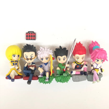 【中古品】 HUNTER×HUNTER フチピト 旅立ち×初めての仲間×宿敵 ゴン/キルア/クラピカ/レオリオ/ヒソカ/マチ フィギュア 全6種セット 051-260812-ma-01-fur 万代Net店