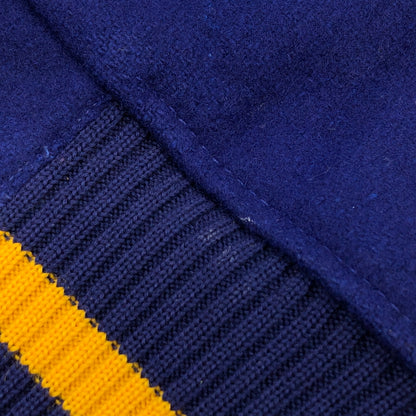 【中古品】【メンズ】 WHITING ホワイティング STADIUM JACKET 推定60-70S スタジアムジャケット スタジャン ブルゾン アウター 146-261026-hn-09-fur サイズ：S カラー：ネイビー/イエロー 万代Net店