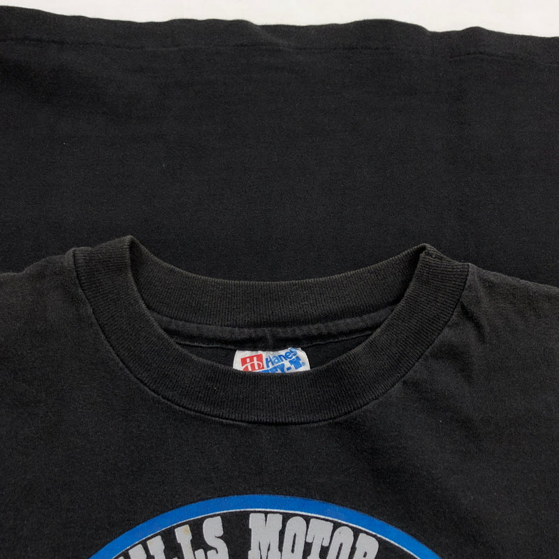 【現状渡し品】【メンズ】 HANES ヘインズ STURGIS BLACK HILLS MOTOR PRINT TEE プリント 半袖Tシャツ トップス 146-260517-hn-06-fur サイズ：L カラー：ブラック 万代Net店