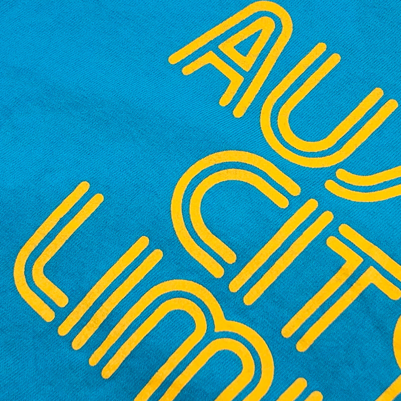 【中古品】【メンズ】 FRUIT OF THE LOOM フルーツオブザルーム "AUSTIN CITY LIMITS" S/S PRINT TEE プリント 半袖Tシャツ トップス 146-260805-hn-06-fur サイズ：M カラー：ライトブルー 万代Net店