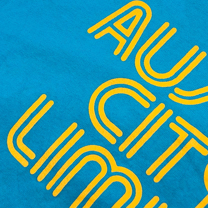 【中古品】【メンズ】 FRUIT OF THE LOOM フルーツオブザルーム "AUSTIN CITY LIMITS" S/S PRINT TEE プリント 半袖Tシャツ トップス 146-260805-hn-06-fur サイズ：M カラー：ライトブルー 万代Net店