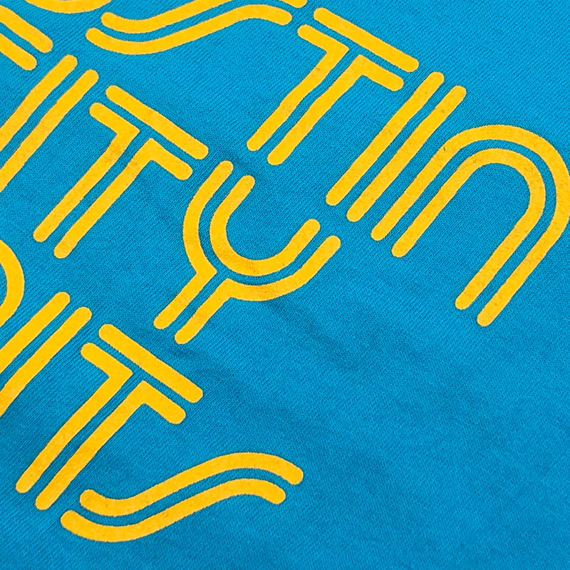 【中古品】【メンズ】 FRUIT OF THE LOOM フルーツオブザルーム "AUSTIN CITY LIMITS" S/S PRINT TEE プリント 半袖Tシャツ トップス 146-260805-hn-06-fur サイズ：M カラー：ライトブルー 万代Net店