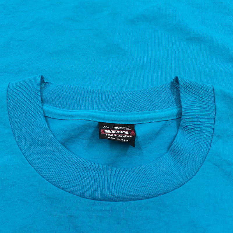 【中古品】【メンズ】 FRUITS OF THE LOOM フルーツオブザルーム S/S PRINT TEE プリント 半袖Tシャツ トップス 146-260805-hn-08-fur サイズ：XL カラー：ターコイズ 万代Net店
