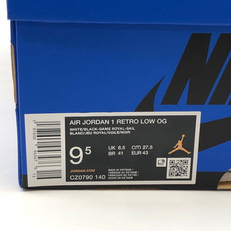 【中古美品】【メンズ】 NIKE ナイキ AIR JORDAN 1 RETRO LOW OG "GAME ROYAL" CZ0790-140 エアジョーダン1 レトロ ロー OG ゲームロイヤル スニーカー 靴 160-251208-hn-02-fur サイズ：27.5cm US 9.5 カラー：ブルー/ホワイト系 万代Net店