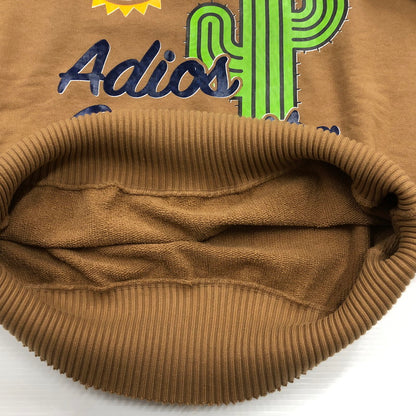 【中古品】【メンズ】  パーフェクト リブス × ア ラブムーブメント  A LOVE MOVEMENT×PERFECT RIBS STRANGE SLEEVE CREW NECK SWEAT SHIRTS ストレンジ スリーブ クルーネック スウェット シャツ トップス 141-240708-rk-6-tei サイズ：L カラー：ブラウン 万代Net店