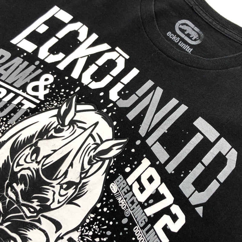 【現状渡し品】【メンズ】 ECKO UNLTD. エコーアンリミテッド FRONT PRINT S/S TEE フロントプリント 半袖Tシャツ トップス 146-260805-hn-10-fur サイズ：不明 カラー：ブラック 万代Net店
