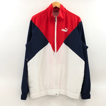 【中古品】【メンズ】 PUMA プーマ RETRO WOVEN TRAINING JACKET 846463 レトロ ウーブントレーニングジャケット アウター 148-261028-hn-02-fur サイズ：XXL カラー：ネイビー/レッド/ホワイト 万代Net店