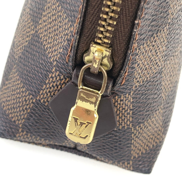 【中古美品】【メンズ/レディース】 LOUIS VUITTON ルイ・ヴィトン ダミエ ポシェット コスメティック　エベヌ N47516 CA0025 179-251216-SY-01-iwa カラー：ダミエ 万代Net店