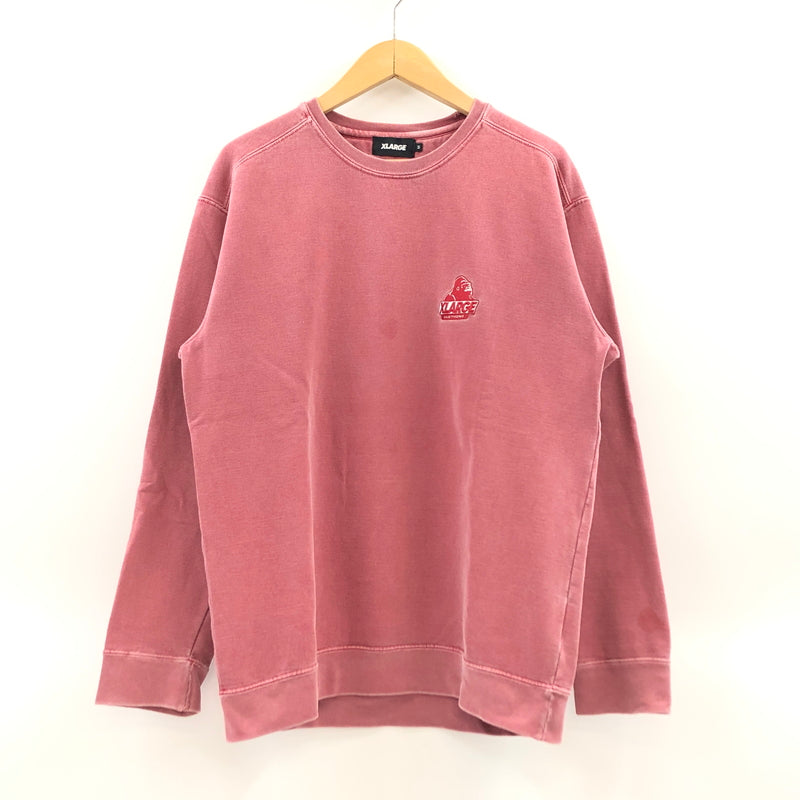 【現状渡し品】【メンズ】 XLARGE エクストララージ ロゴ刺繡 スウェットシャツ トレーナー 長袖 トップス 142-261028-hn-03-fur サイズ：M カラー：レッド系 万代Net店