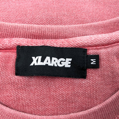 【現状渡し品】【メンズ】 XLARGE エクストララージ ロゴ刺繡 スウェットシャツ トレーナー 長袖 トップス 142-261028-hn-03-fur サイズ：M カラー：レッド系 万代Net店