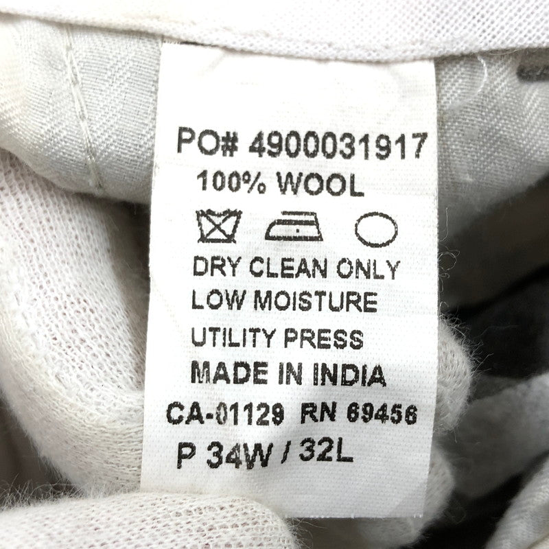【中古品】【メンズ】 RALPH LAUREN ラルフローレン WOOL SLACKS PANTS ウール スラックスパンツ ボトムス 157-251208-hn-08-fur サイズ：34W/32L カラー：グレー 万代Net店