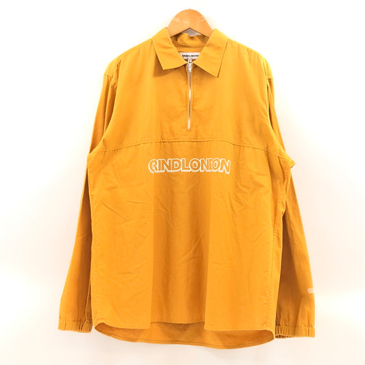 【現状渡し品】【メンズ】 GRIND LONDON グラインドロンドン HALF ZIP LS SHIRT ハーフジップ 長袖シャツ カジュアルシャツ トップス 142-261028-hn-05-fur サイズ：L カラー：イエロー系 万代Net店