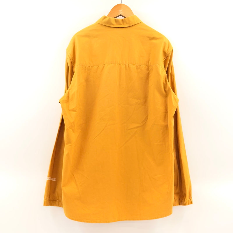 【現状渡し品】【メンズ】 GRIND LONDON グラインドロンドン HALF ZIP LS SHIRT ハーフジップ 長袖シャツ カジュアルシャツ トップス 142-261028-hn-05-fur サイズ：L カラー：イエロー系 万代Net店