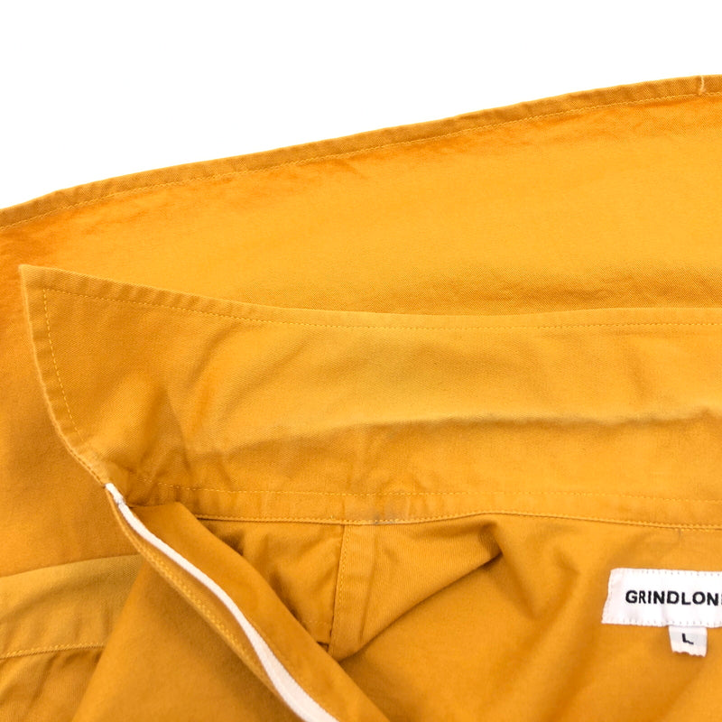 【現状渡し品】【メンズ】 GRIND LONDON グラインドロンドン HALF ZIP LS SHIRT ハーフジップ 長袖シャツ カジュアルシャツ トップス 142-261028-hn-05-fur サイズ：L カラー：イエロー系 万代Net店