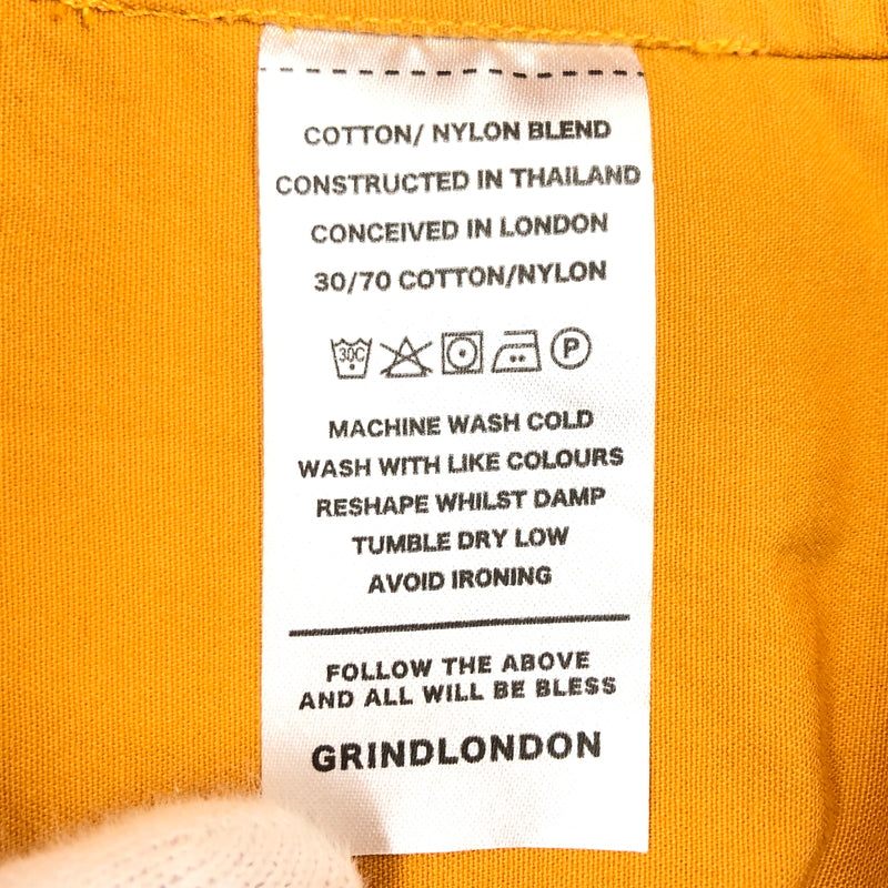 【現状渡し品】【メンズ】 GRIND LONDON グラインドロンドン HALF ZIP LS SHIRT ハーフジップ 長袖シャツ カジュアルシャツ トップス 142-261028-hn-05-fur サイズ：L カラー：イエロー系 万代Net店