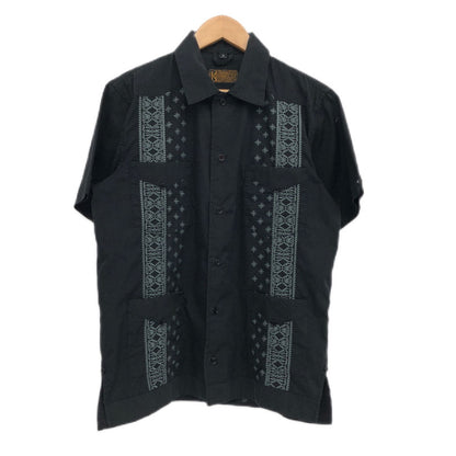 【中古品】【メンズ】 KUSTOMSTYLE カスタムスタイル S/S SHIRTS ショートスリーブシャツ カジュアルシャツ 半袖 トップス 142-250609-hn-06-fur サイズ：M カラー：ブラック 万代Net店