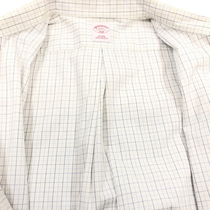 【中古品】【メンズ】 BROOKS BROTHERS 346 ブルックスブラザーズ346 90S LS CHECK SHIRT 長袖チェックシャツ カジュアルシャツ トップス 146-261028-hn-07-fur サイズ：17-6/7 カラー：ホワイト/ブルー 万代Net店