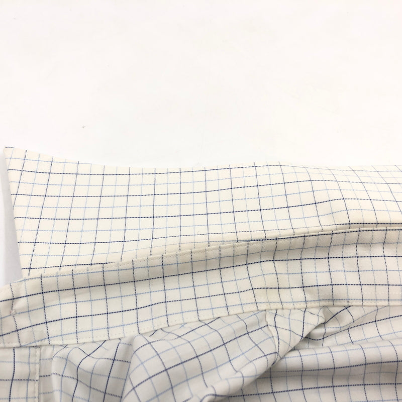 【中古品】【メンズ】 BROOKS BROTHERS 346 ブルックスブラザーズ346 90S LS CHECK SHIRT 長袖チェックシャツ カジュアルシャツ トップス 146-261028-hn-07-fur サイズ：17-6/7 カラー：ホワイト/ブルー 万代Net店
