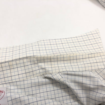 【中古品】【メンズ】 BROOKS BROTHERS 346 ブルックスブラザーズ346 90S LS CHECK SHIRT 長袖チェックシャツ カジュアルシャツ トップス 146-261028-hn-07-fur サイズ：17-6/7 カラー：ホワイト/ブルー 万代Net店