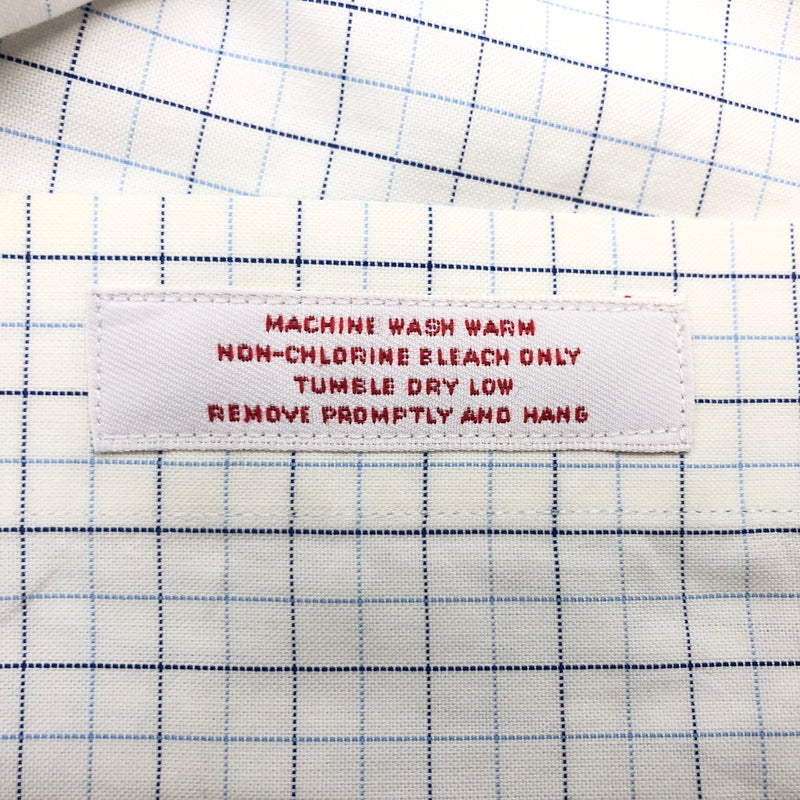 【中古品】【メンズ】 BROOKS BROTHERS 346 ブルックスブラザーズ346 90S LS CHECK SHIRT 長袖チェックシャツ カジュアルシャツ トップス 146-261028-hn-07-fur サイズ：17-6/7 カラー：ホワイト/ブルー 万代Net店