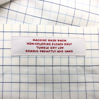 【中古品】【メンズ】 BROOKS BROTHERS 346 ブルックスブラザーズ346 90S LS CHECK SHIRT 長袖チェックシャツ カジュアルシャツ トップス 146-261028-hn-07-fur サイズ：17-6/7 カラー：ホワイト/ブルー 万代Net店