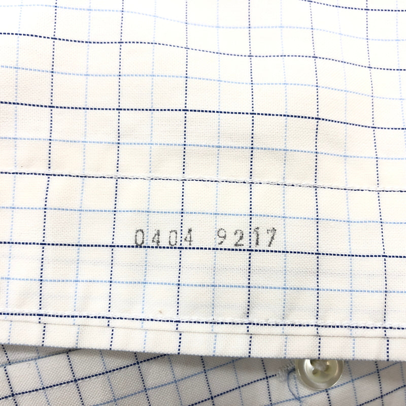 【中古品】【メンズ】 BROOKS BROTHERS 346 ブルックスブラザーズ346 90S LS CHECK SHIRT 長袖チェックシャツ カジュアルシャツ トップス 146-261028-hn-07-fur サイズ：17-6/7 カラー：ホワイト/ブルー 万代Net店